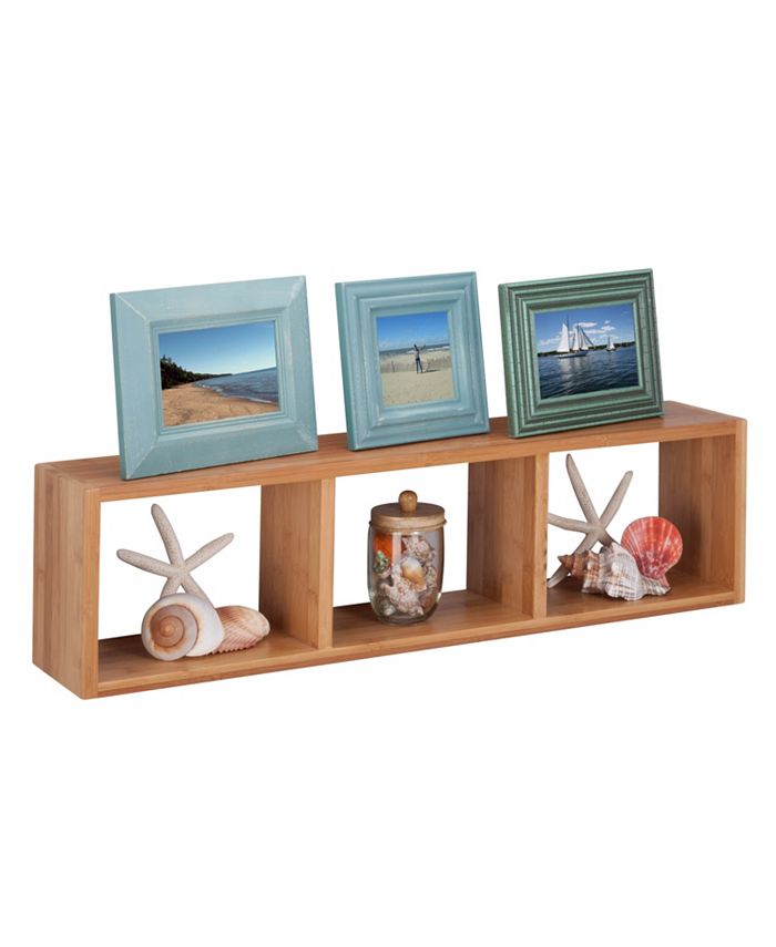 Honey Can Do Bamboo Triple Cube Wall Shelf Macy's