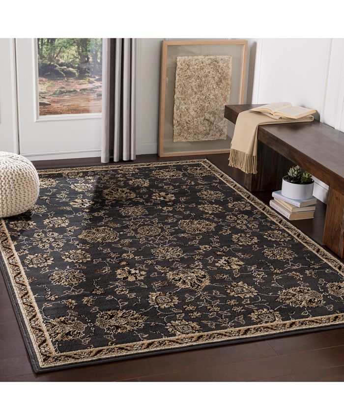 Surya CLOSEOUT! Paramount PAR1077 Charcoal 2'2" x 7'6" Runner Area Rug