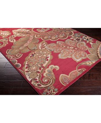 Surya - Riley RLY-5020 Dark Red 2' x 7'5" Runner Area Rug
