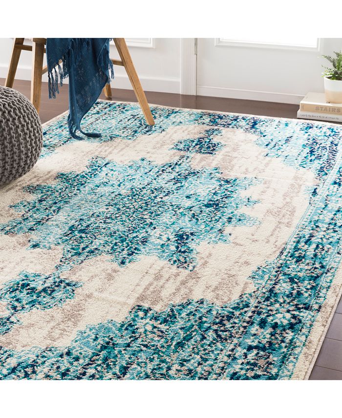 Abbie & Allie Rugs Paramount PAR1103 Aqua 6'7" x 9'6" Area Rug Macy's