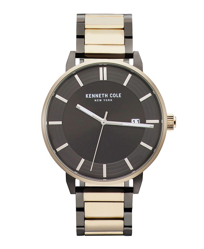 Kenneth Cole New York Men's Two-Tone Stainless Steel Bracelet Watch ...