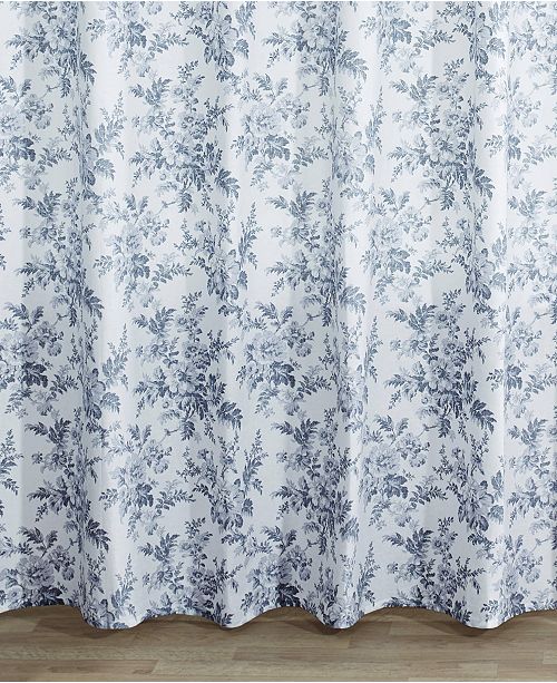 Laura Ashley Annalise Floral 100 Cotton Shower Curtain