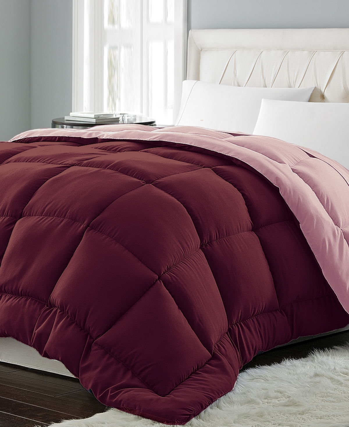 ROYAL LUXE REVERSIBLE DOWN ALTERNATIVE COMFORTER, KING, EXCLUSIVELY AT MACY'S 