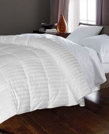 350 Thread Count Cotton Damask White Goose Down & Feather Full/Queen Comforter