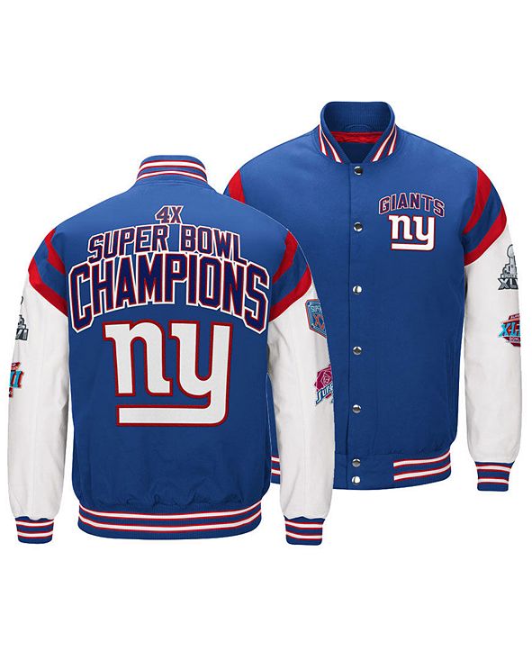 Authentic NFL Apparel Men's New York Giants Home Team Varsity Jacket ...