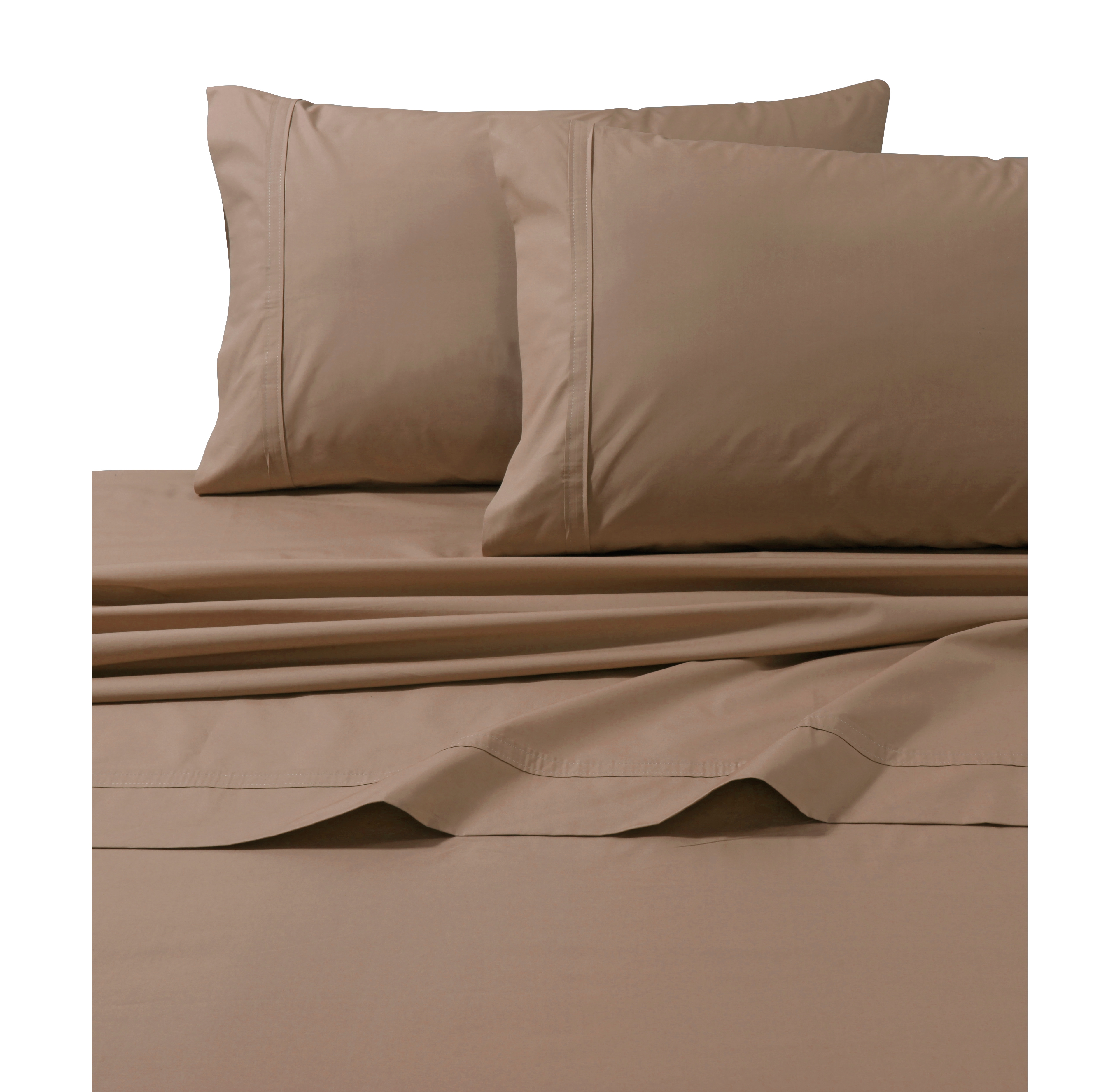 Tribeca Living 300 Thread Count Cotton Percale Extra Deep Pocket Sheet Set, Full