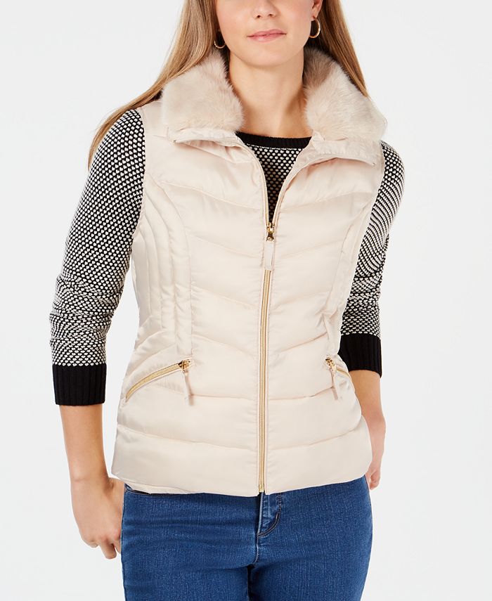 Faux fur vest new arrivals womens macys