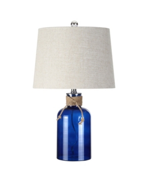23.5" Azure Glass Bottle LED Table Lamp Cobalt (Includes Energy Efficient Light Bulb) - JONATHAN Y