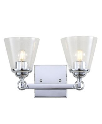 Marion 2-Light Hurricane Metal, Glass Vanity Light