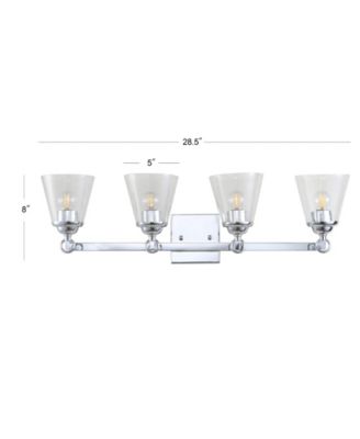 Marion 4-Light Hurricane Metal, Glass Vanity Light