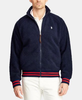 polo ralph lauren men's fleece track jacket