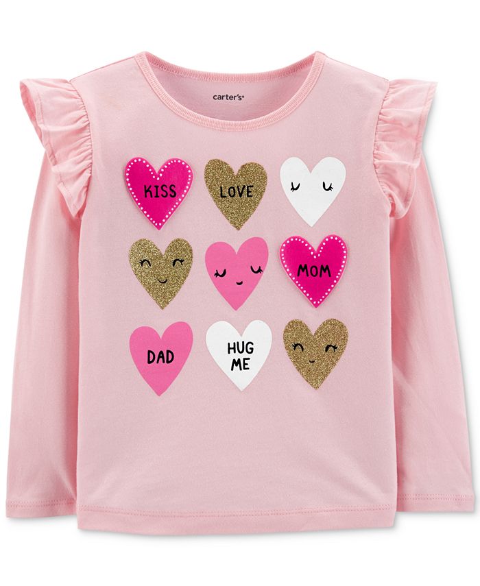 Carter's Toddler Girls Heart-Print Cotton T-Shirt - Macy's