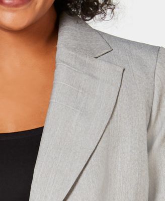 Le Suit Plus Size One-Button Pantsuit