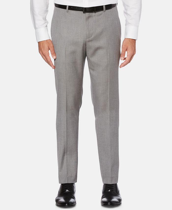 Perry Ellis Men's SlimFit Herringbone Dress Pants Macy's
