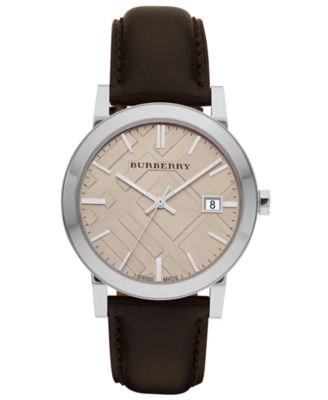 burberry watch leather strap