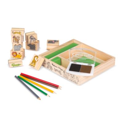 Melissa and Doug Wooden Stamp Set Safari Animals Macy's