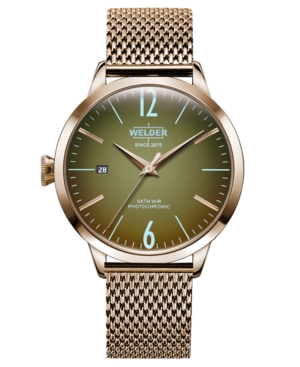 image of Welder Women-s Rose Gold-Tone Stainless Steel Mesh Bracelet Watch 38mm