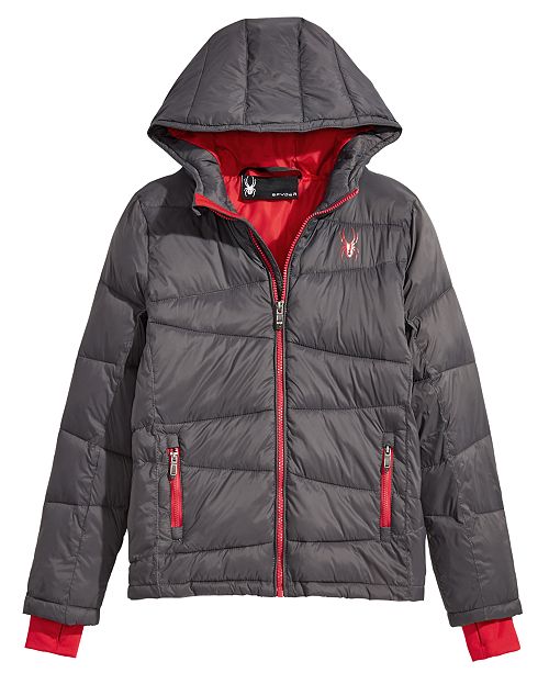 Spyder Big Boys Nexus Hooded Puffer Jacket Reviews Coats