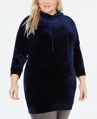 plus size velvet hoodie