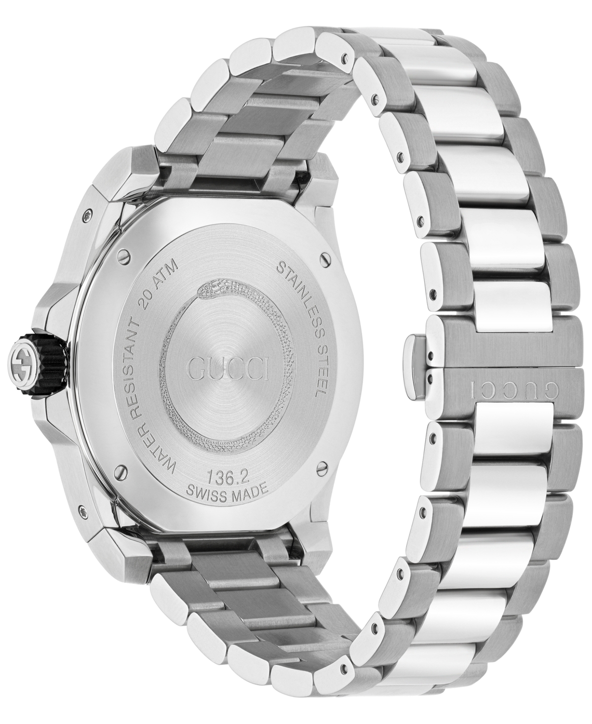 Shop Gucci Men's Swiss Diver Stainless Steel Bracelet Watch 45mm In No Color
