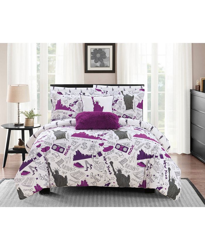 Chic Home - Liberty 9-Pc. Bed In a Bag Comforter Sets