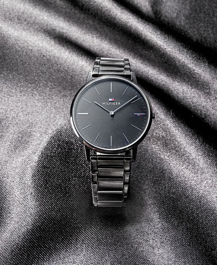 Tommy Hilfiger Men's Black Stainless Steel Bracelet Watch 40mm, Created ...