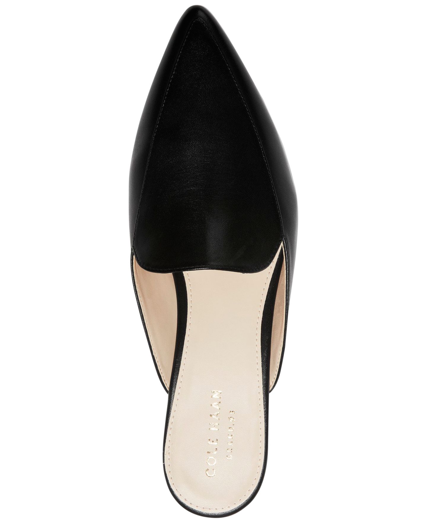 Женские сабо Cole Haan Piper Leather Pointed-Toe Mules, цвет: Чёрный кожаный — фото 4