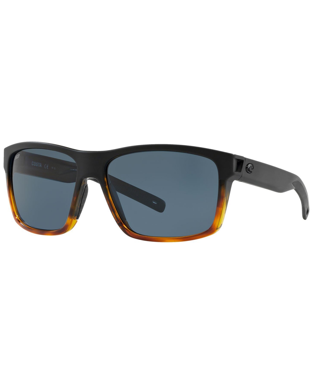 Costa Del Mar Polarized Sunglasses, Slack Tide 60 In Black Tortoise,grey Polar