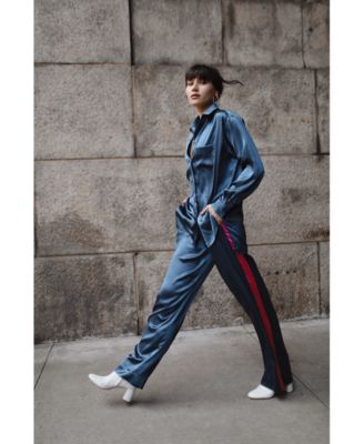 INSPR Natalie Off Duty Satin Tuxedo Pant, Created for Macy's