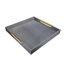 Tray with Gold Handles