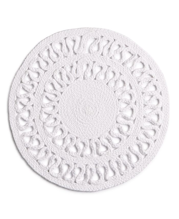 Bardwil Sydney 15" Round Placemat, White Macy's