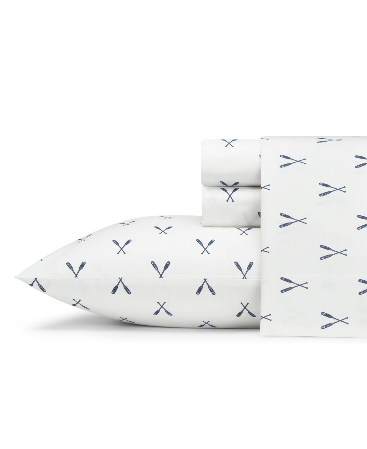 Eddie Bauer Printed 100% Cotton Percale 4-pc. Sheet Set, King In Oar
