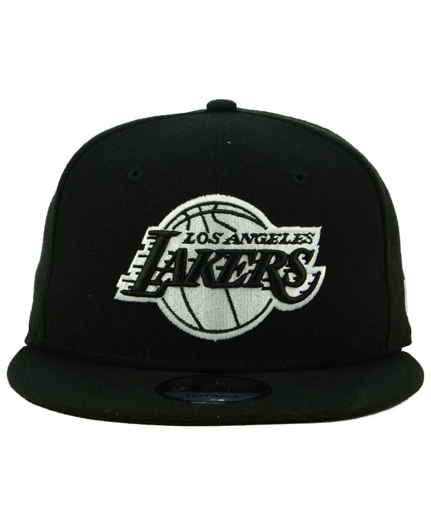 Los Angeles Lakers Black White 9FIFTY Snapback Cap