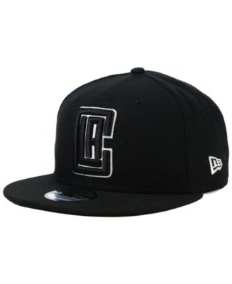 New Era Los Angeles Clippers Black White 9fifty Snapback Cap - Macy's