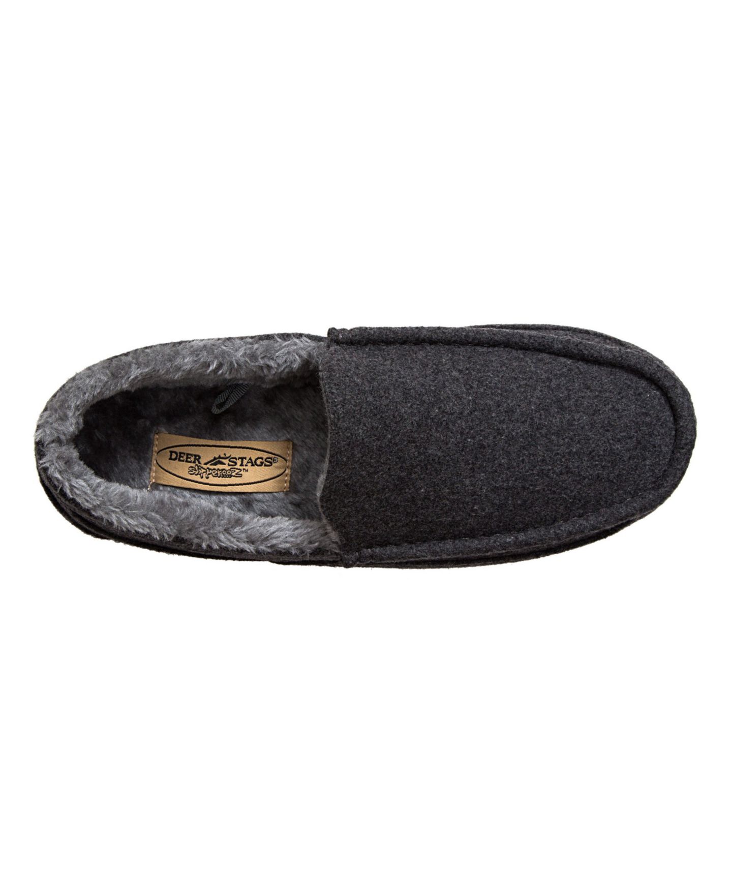 Мужские тапочки DEER STAGS Spun Felt Cozy Slipper, цвет: Тёмный серый — фото 5