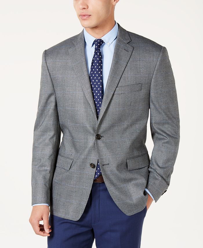 Lauren Ralph Lauren Men's Classic-Fit UltraFlex Stretch Gray Plaid ...