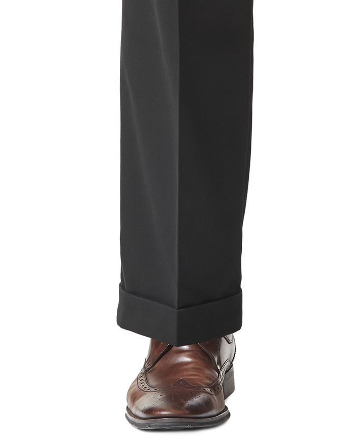 Dockers Men's Comfort Relaxed Pleated Cuffed Fit Khaki Stretch Pants