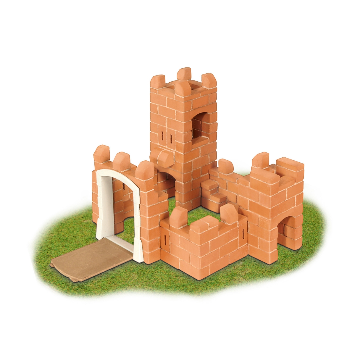 Shop Teifoc Small Castle Brick Construction Set In Burnt Oran