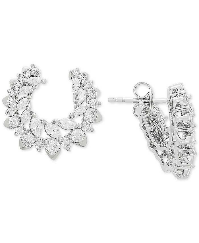 Arabella Swarovski Zirconia Wrap Stud Earrings in Sterling Silver Macy's