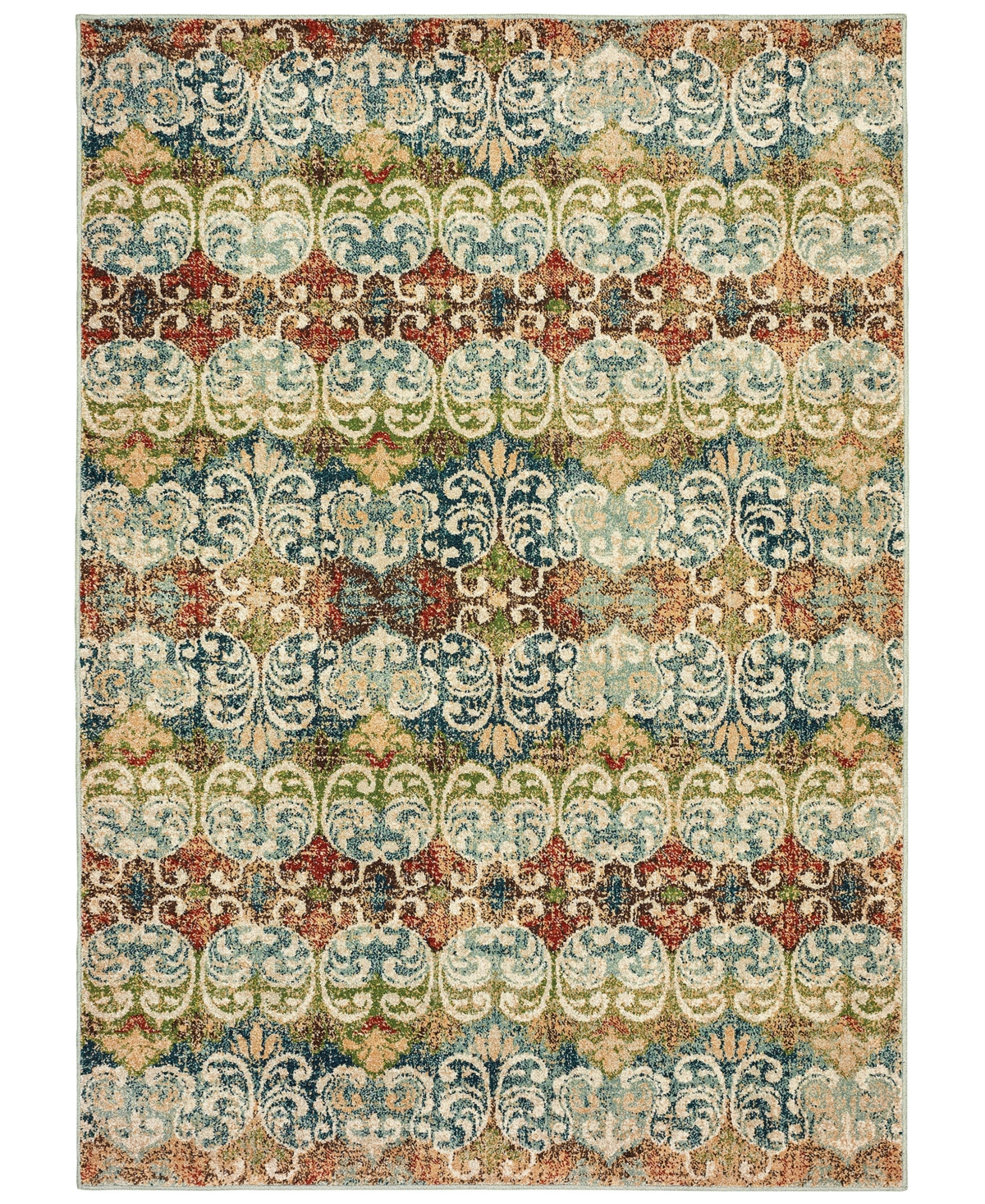Closeout! Oriental Weavers Dawson 7341B 7'10in x 10'10in Area Rug - Multi/Ivory