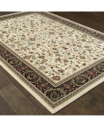 Oriental Weavers - Kashan 108X Ivory/Black 5'3" x 7'6" Area Rug