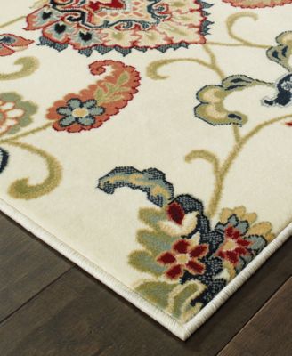 CLOSEOUT! Kashan 9946W Ivory/Multi 3'10" x 5'5" Area Rug