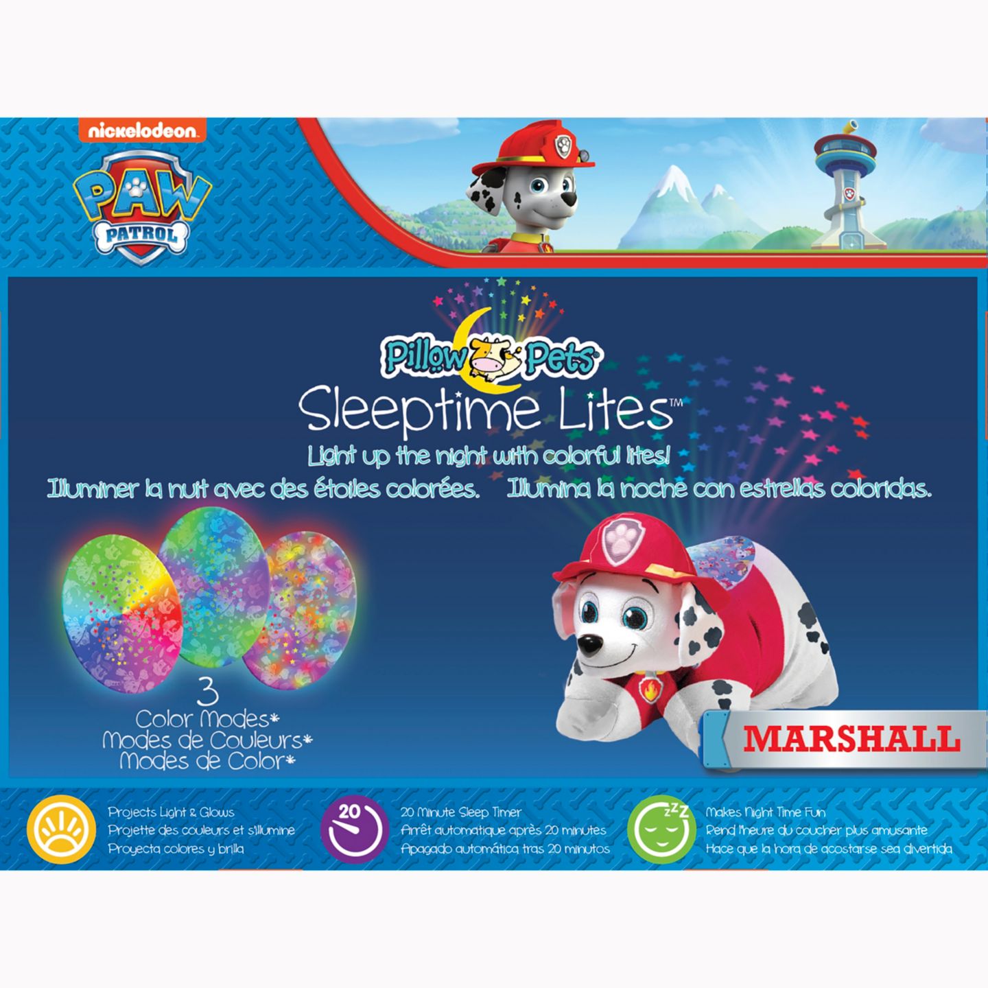 Детская мягкая игрушка Pillow Pets PAW Patrol Marshall 11" Nightlight Plush — фото 5