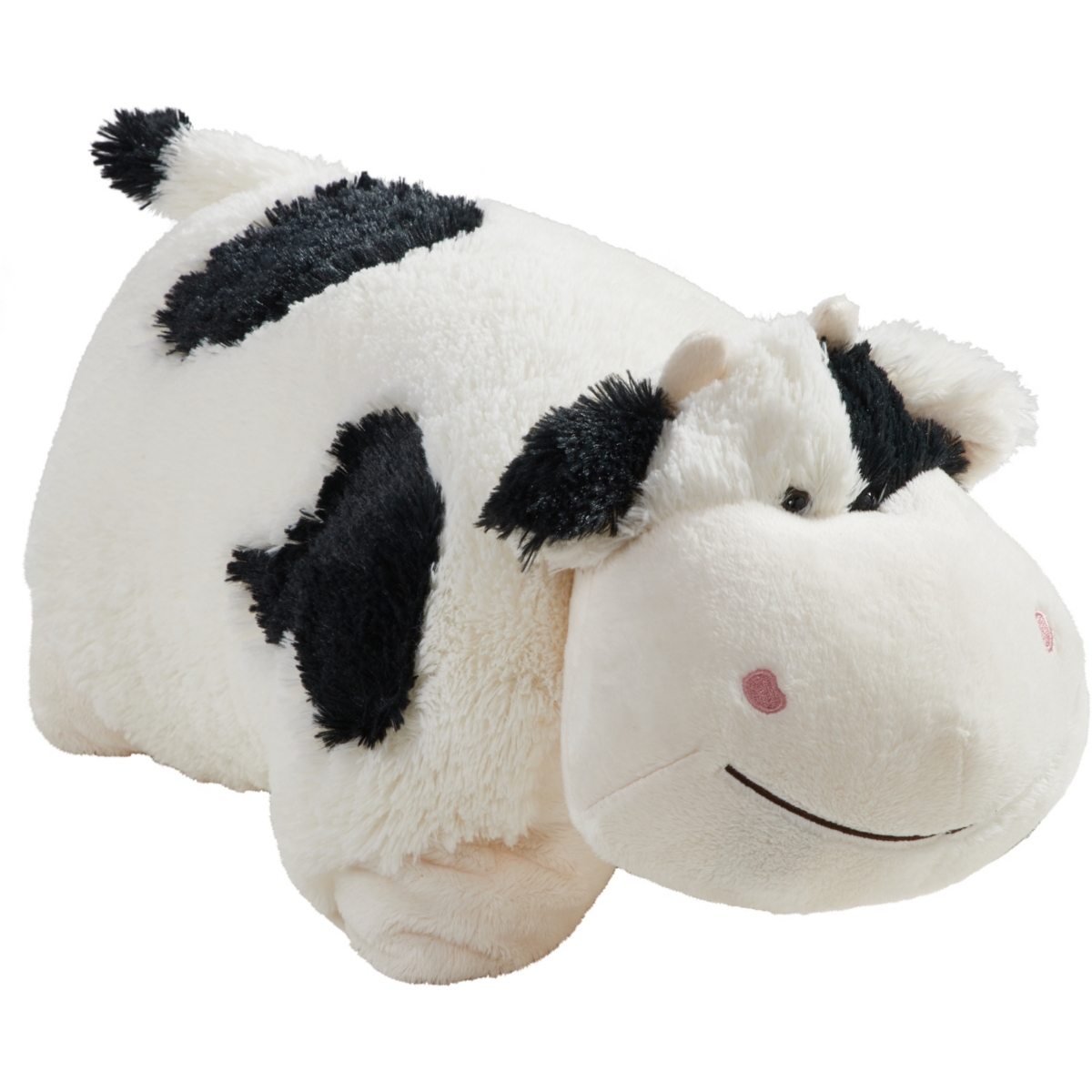 Pillow Pets Kids' Signature Cozy Cow Stuffed Animal Plush Toy In Open White