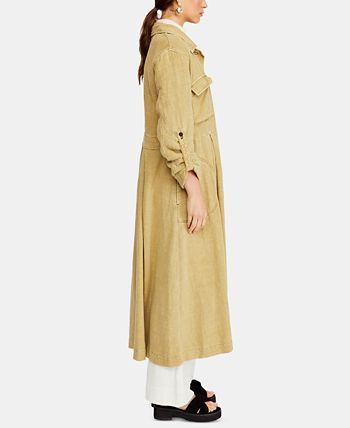 Free People Rainz Notched Collar Roll Tab Duster Macy s