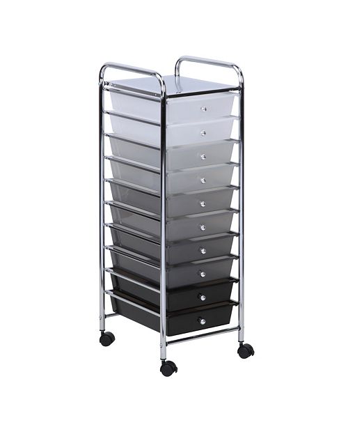 Honey Can Do 10 Drawer Shaded Rolling Storage Cart Reviews