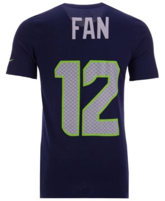Nike Men's Fan #12 Seattle Seahawks Pride Name and Number Wordmark T-shirt