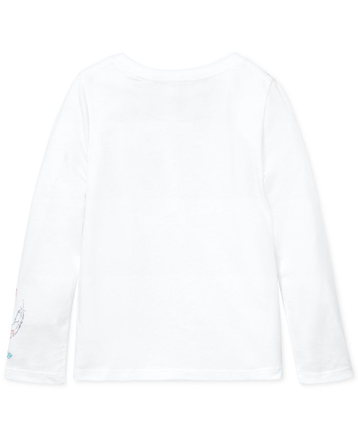 Polo Ralph Lauren Toddler Girls LongSleeve Graphic Cotton TShirt Macy's