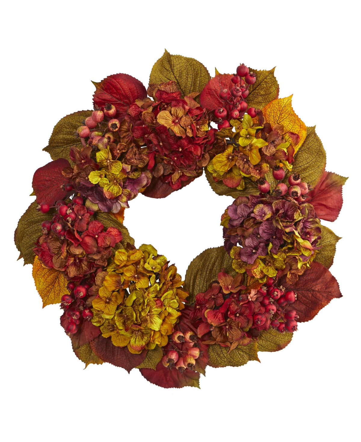 24" Fall Hydrangea Wreath - Multi