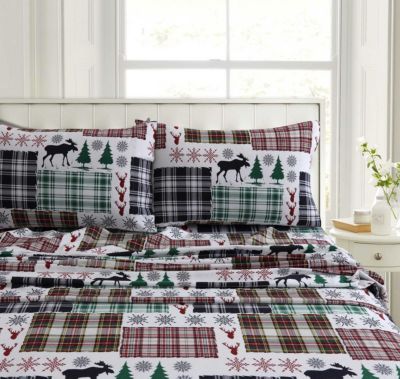 Holiday Print Heavyweight Flannel Extra Deep Pocket Sheet Sets